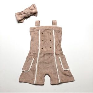 🆕 KATE QUINN Organics Mauve Terry Jumpsuit 18/24M